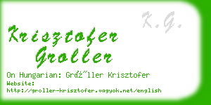 krisztofer groller business card